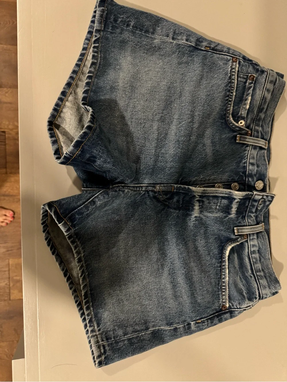 Agolde Parker long Denim Shorts